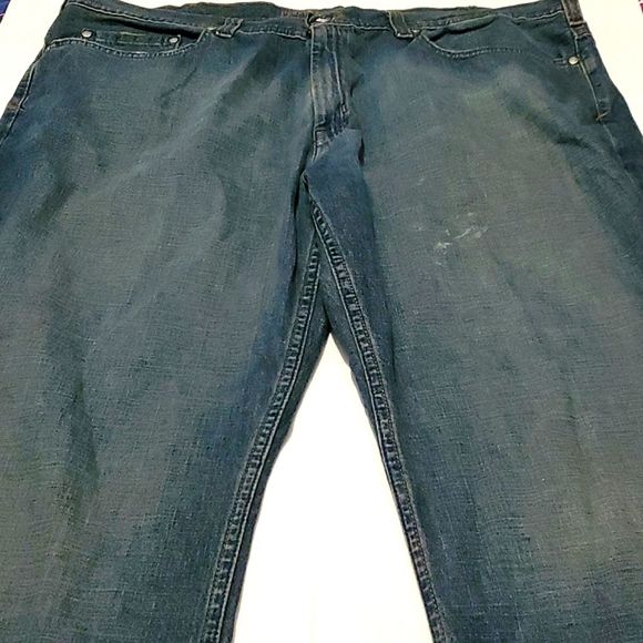 Perry Ellis Cottons Vintage Retro Medium Wash Straight Leg Jeans 42 x 32 - Picture 1 of 12